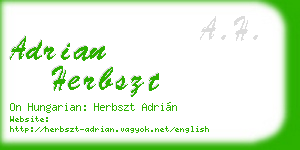 adrian herbszt business card